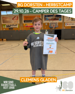 BGD Herbstcamp 2026: Camper des Tages – 29.10.