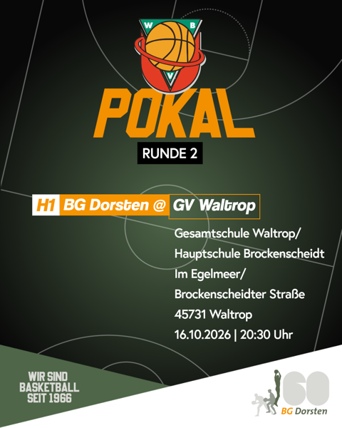 Auswärts in der zweiten Pokalrunde